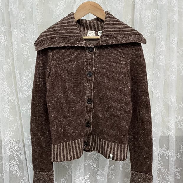 S) 리바이스 빈티지 세일러 카라 가디건 브라운