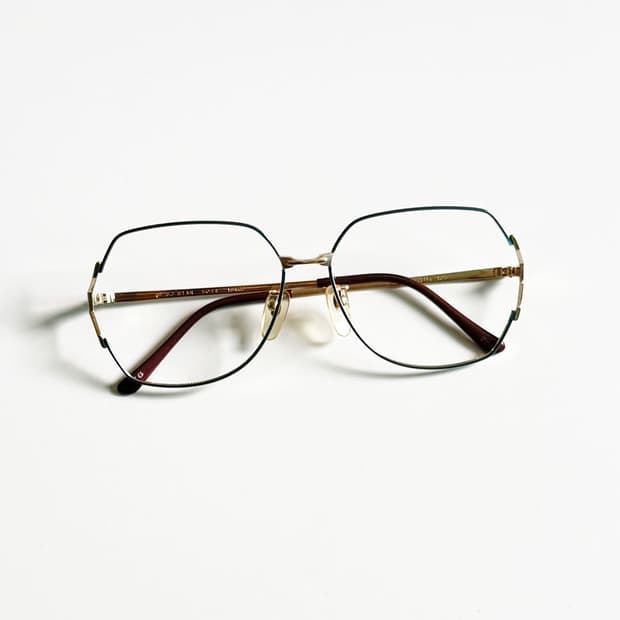 90s 서전 SJ STAR 골드톤 지오메트릭 메탈 빈티지 안경