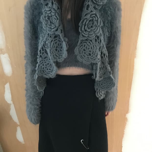  vintage flower crochet vest