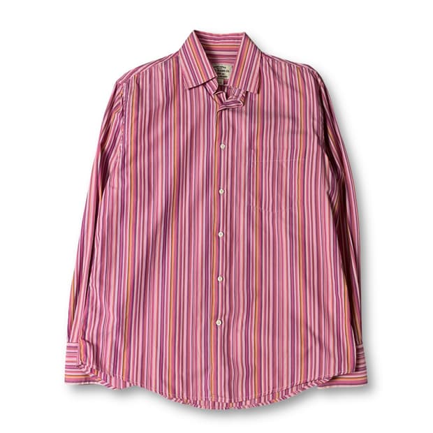 폴로랄프로렌 진스 원포켓 핑크 스트라이프 긴팔 셔츠 M