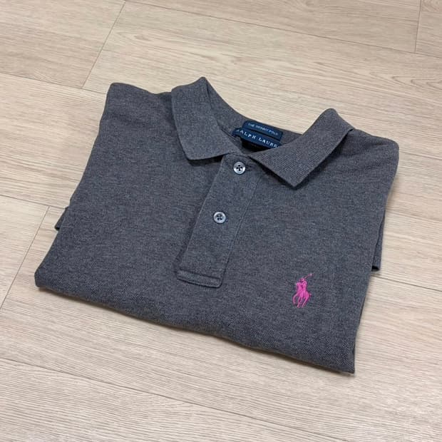 폴로 랄프로렌 스키니 카라 반팔티 그레이 M