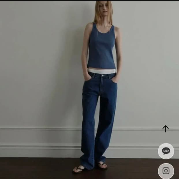 포허 시그니처 데님 블루S/블랙M