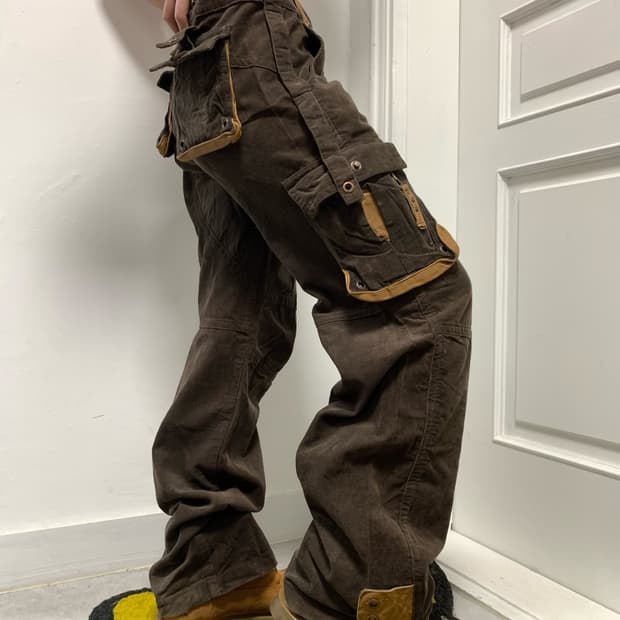 코듀로이 디테일 카고팬츠
