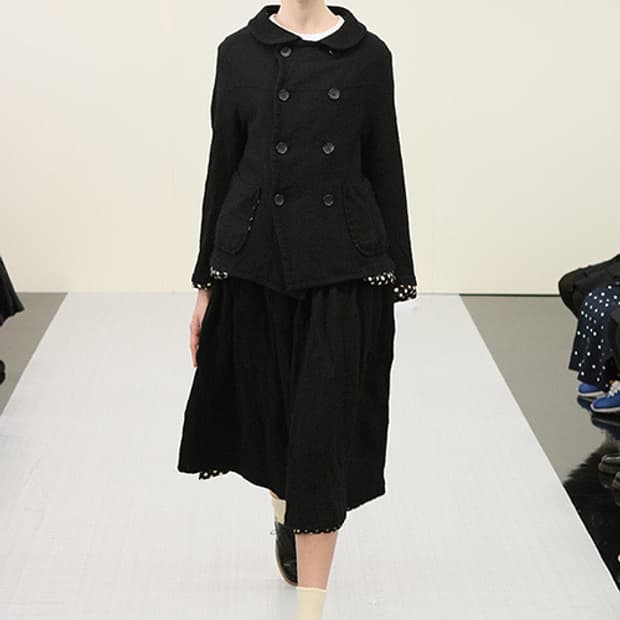 Double Button Fulling Wool Coat