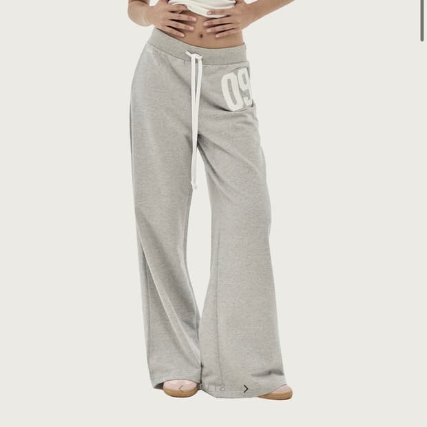 새상품 클리시어 09 넘버링 팬츠 그레이