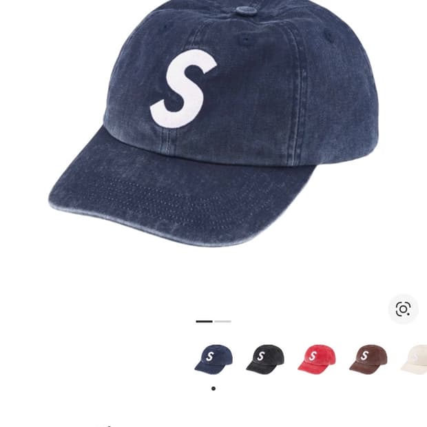 (OS) 슈프림 S로고 볼캡 모자 23FW 피그먼트 네이비