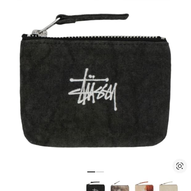 스투시 캔버스 코인파우치 블랙