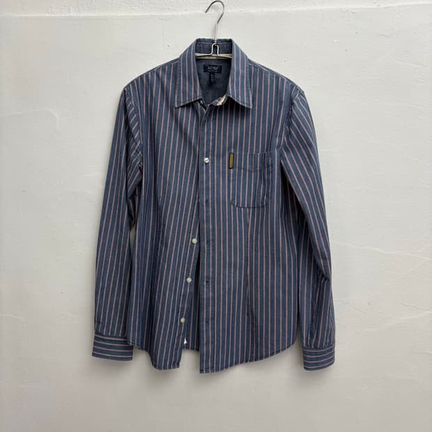 빈티지 아르마니 진 스트라이프 셔츠