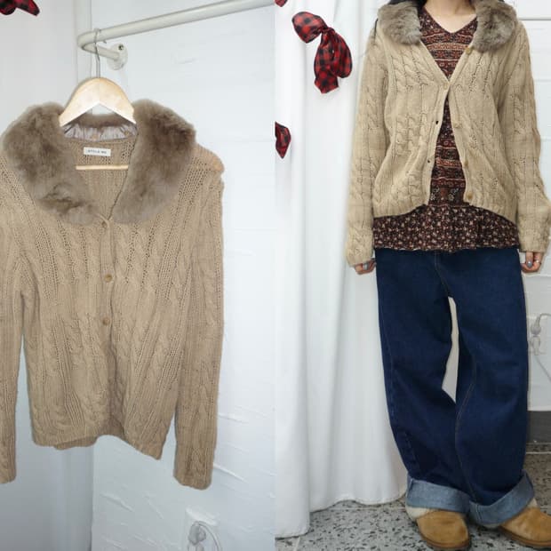honey camel cozy cardigan