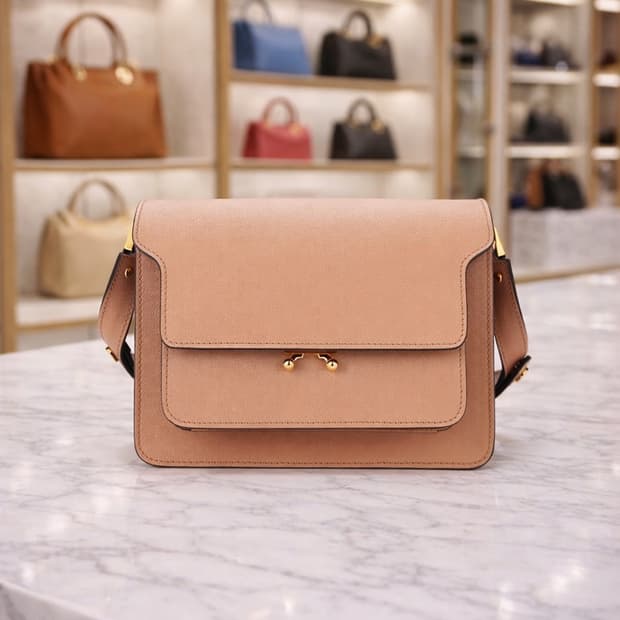 [S급] 마르니 트렁크 사피아노 백 미디움 브라운슈가 판매합니다!!!