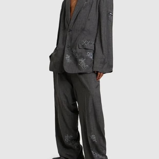 발렌시아가 22ss 스케이터 테일러링 셋업 그레이 1, XS