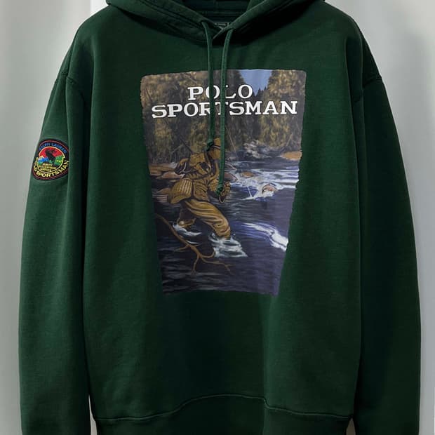 폴로 컨트리 포레스트그린 피싱 스포츠맨 스웻 후드티