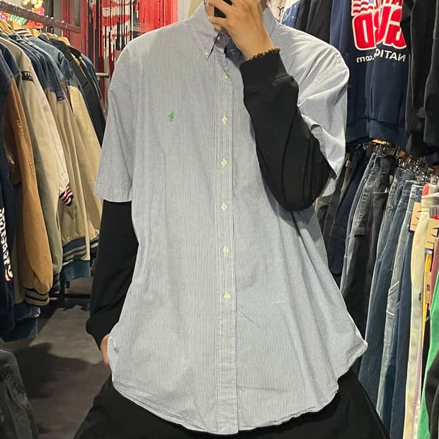 [IM] polo 폴로 체크 반팔셔츠