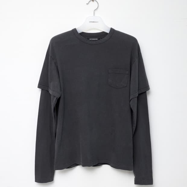 해칭룸 Split Tee Over Dyed 롱슬리브