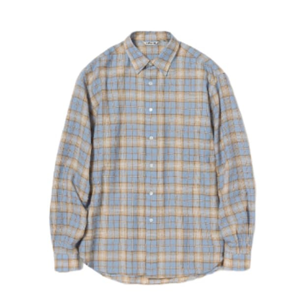 [3] 오라리 에어리 울 체크 셔츠 라이트 블루