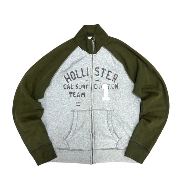 홀리스터 카키 그레이 스웻집업(XL)