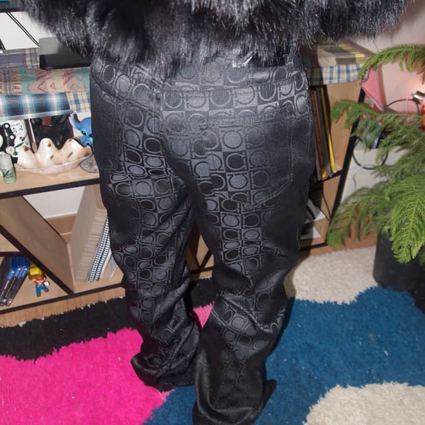 SALVATORE FERRAGAMO 모노그램 팬츠