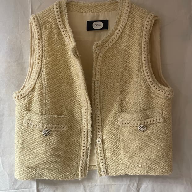 듀엘 트위드 조끼