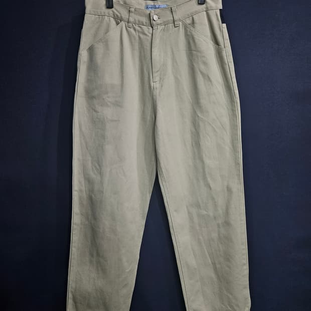 플라스틱 프로덕트 베이지 남성 허리 30 넉넉한 데님팬츠 