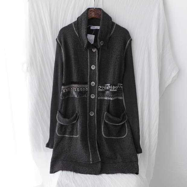 knit pattern long cardigun