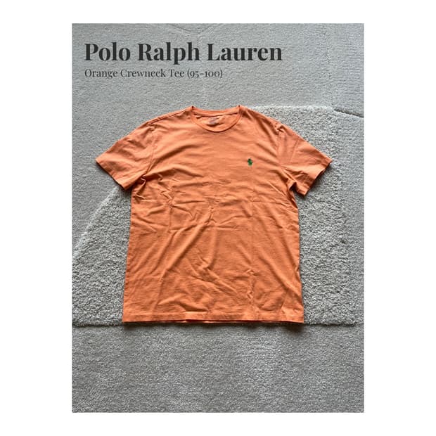 Polo Ralph Lauren 오렌지 크루넥 티셔츠 (100-103)