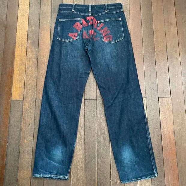 (착샷) 2000's 베이프 OG 프린팅 바지