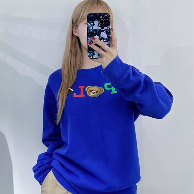 폴로랄프로렌 qr 테디베어 맨투맨