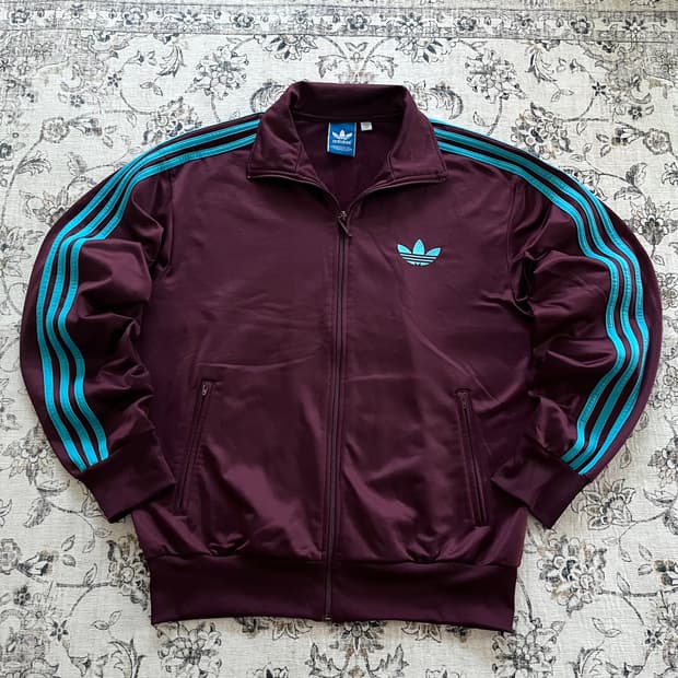 아디다스 버건디 오리지날 파이어버드 트랙탑 져지