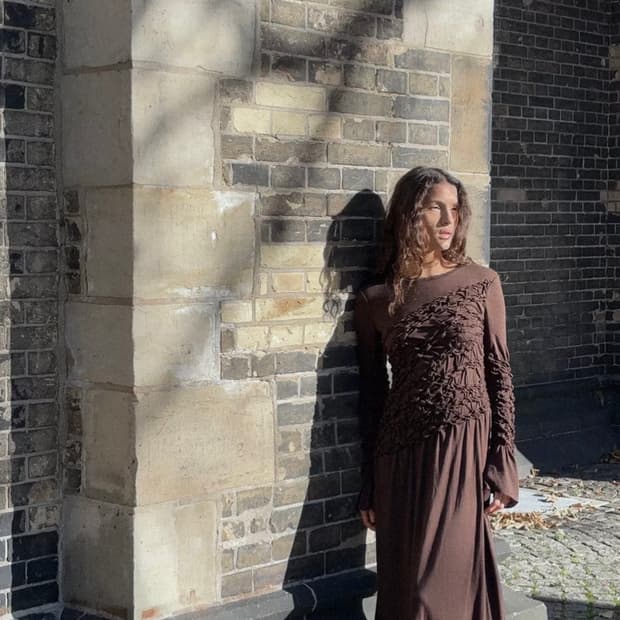 ZARA 셔링 미디 원피스