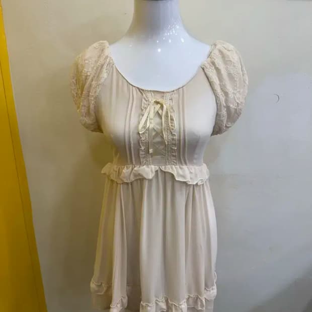 🌸 AXES Femme (엑시스팜) 레이스 퍼프 리본 원피스 🌸 