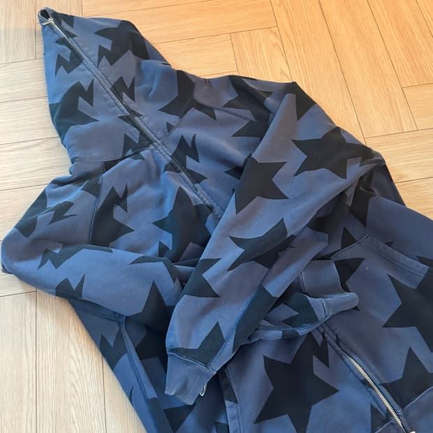 베이프 스타 후드집업 네이비