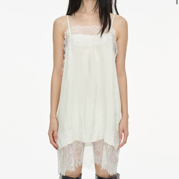 세릭 Lace Slip Dress Ivory