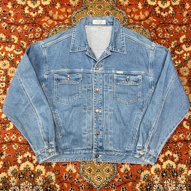 90s GUESS 빈티지 2세대 데님 자켓 라이트블루 100