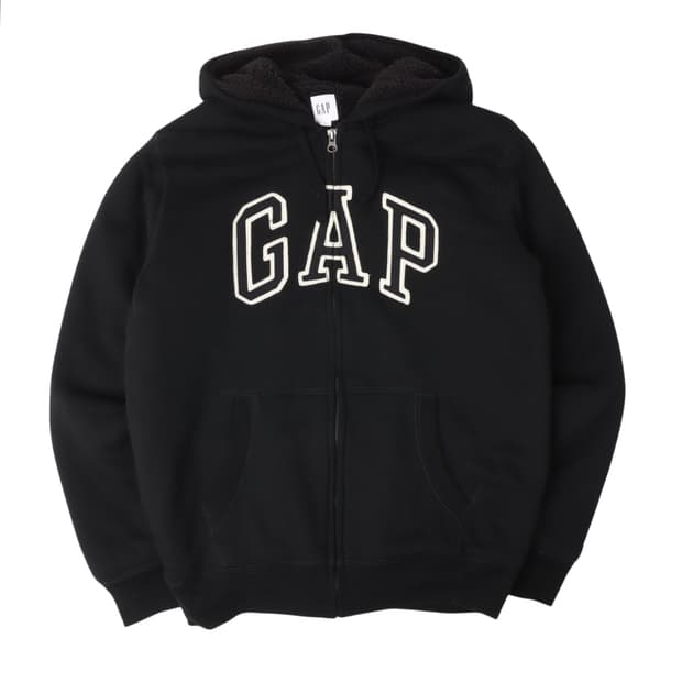 갭 쉐르파라이너 아플리케 후드집업