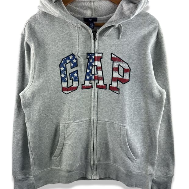 갭 성조기 그레이 후드집업3087