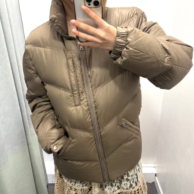 브라운 다운 패딩