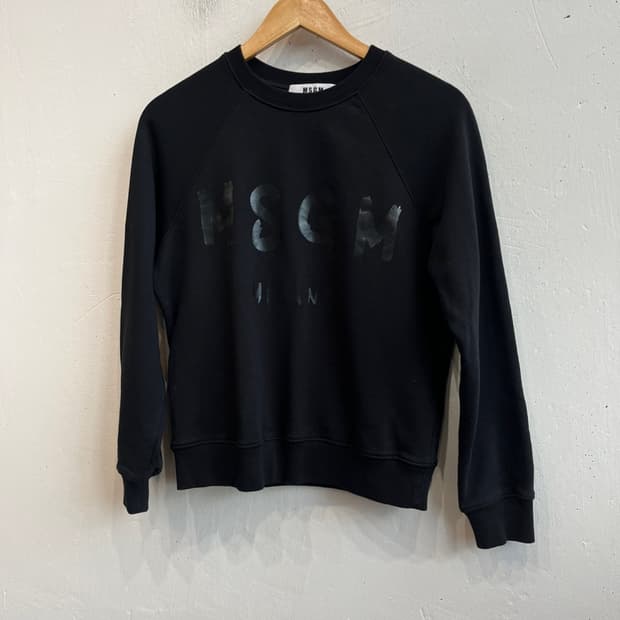 MSGM 밀라노 맨투맨 스웻셔츠 블랙 Made in ITALY