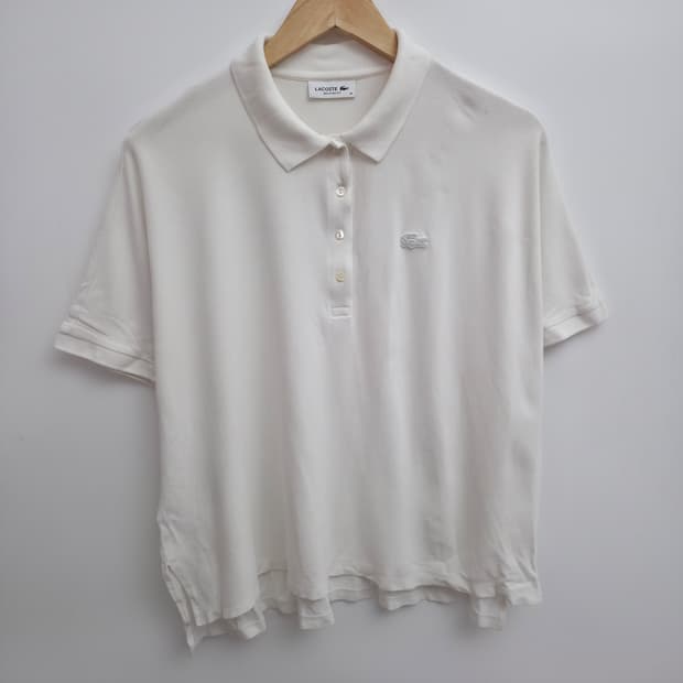 [M] 라코스테 화이트 카라티