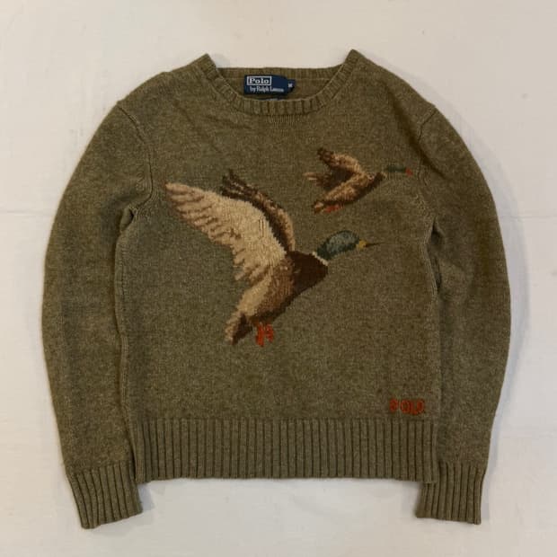 폴로 랄프로렌 아카이브 청둥오리 울 니트