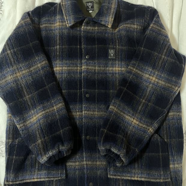 남이서팔 21aw 모헤어 체크 플레이드 코치자켓 M