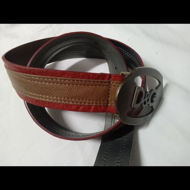 돌체앤가바나 황동 레더 벨트