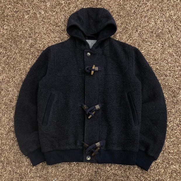 헤보 Hevo 울 더플 후드 집업 코트