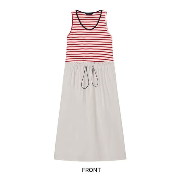 Stripe sleeveless dress