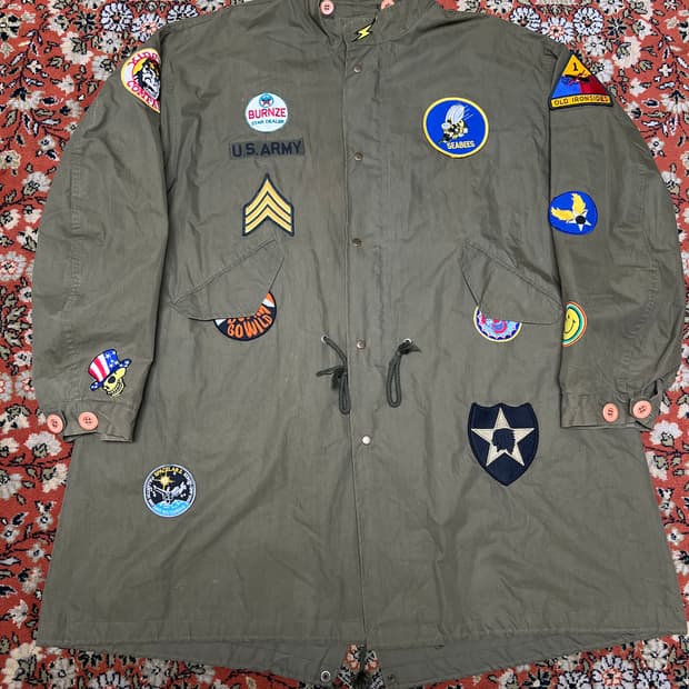 [XL] M65 패치 피쉬테일 개파카 야상 외피