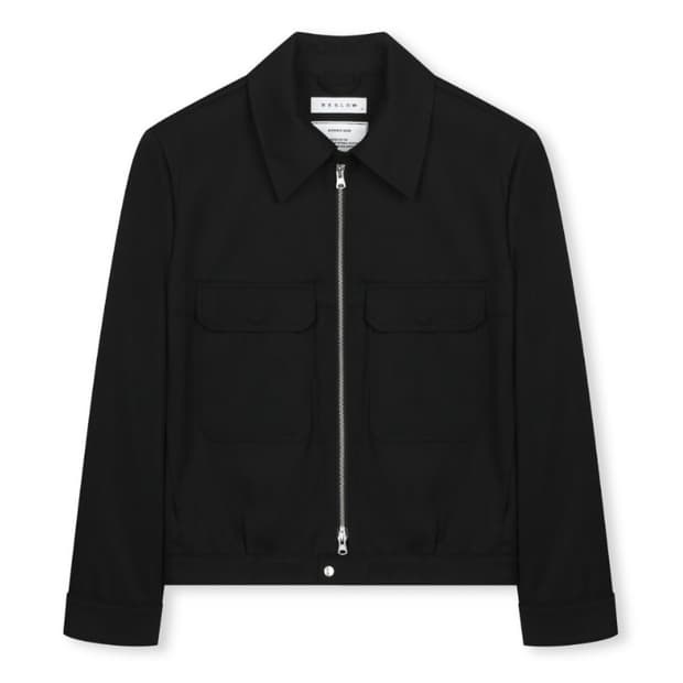 MILITARY ZIP-UP SHORT JACKET BLACK