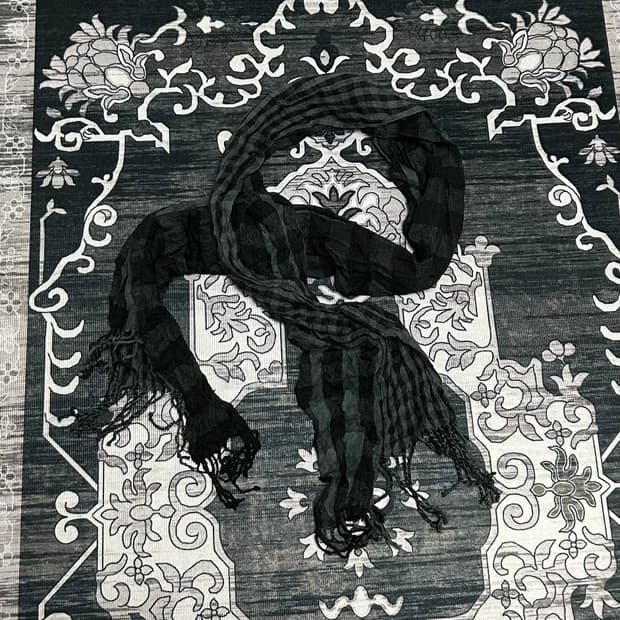 빈티지 체크 머플러 vkei y2k 펑크 그런지