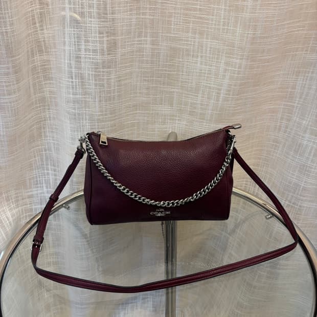 정품 코치 가죽 투웨이 크로스백    