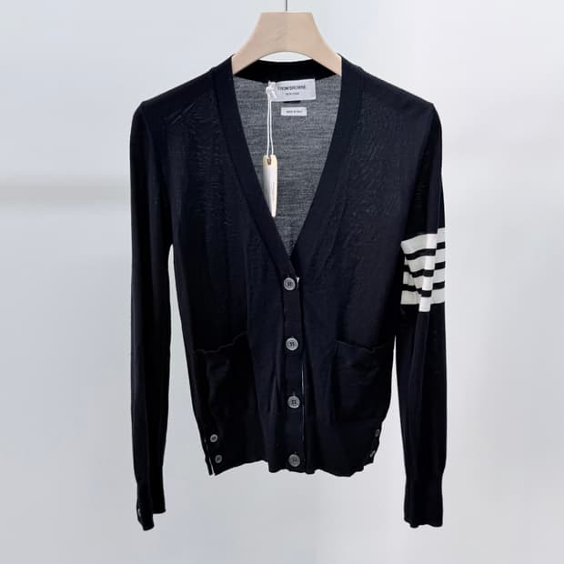 [미사용/36] 톰브라운 사선완장 메리노 울 여성 가디건