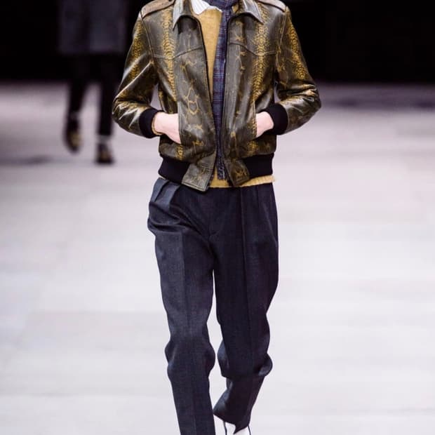 [라이즈 원빈님 착용] 셀린느 19AW 파이톤 웨스턴 레더 자켓