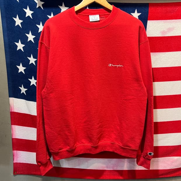 챔피온 맨투맨 레드